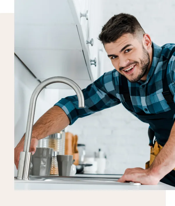 George Brazil technician providing plumbing service in a Sun City West home